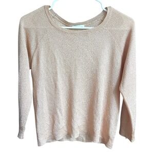 Hesperios Cecilie Pullover Knit Sweater‎ Pink Metallic M